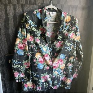Byer California Floral womens 80s blazer
